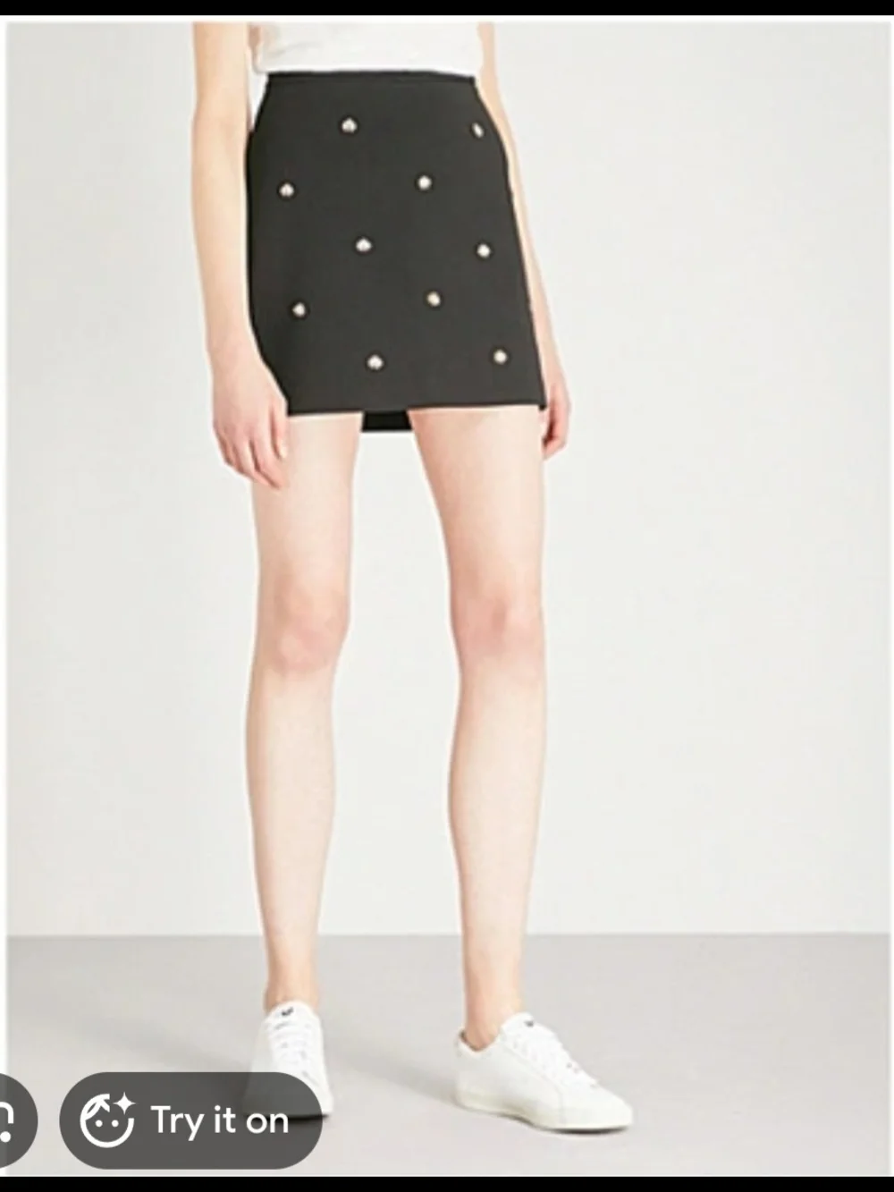 Maje Jizie Bee-embellished Crepe Skirt